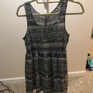 Tribal silk babydoll dress